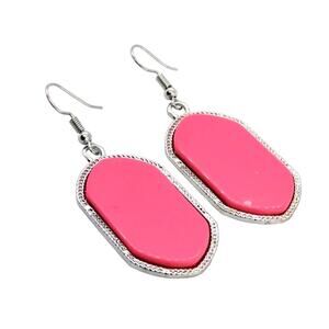 Express Pink Caged Stone Drop Earrings Barbiecore